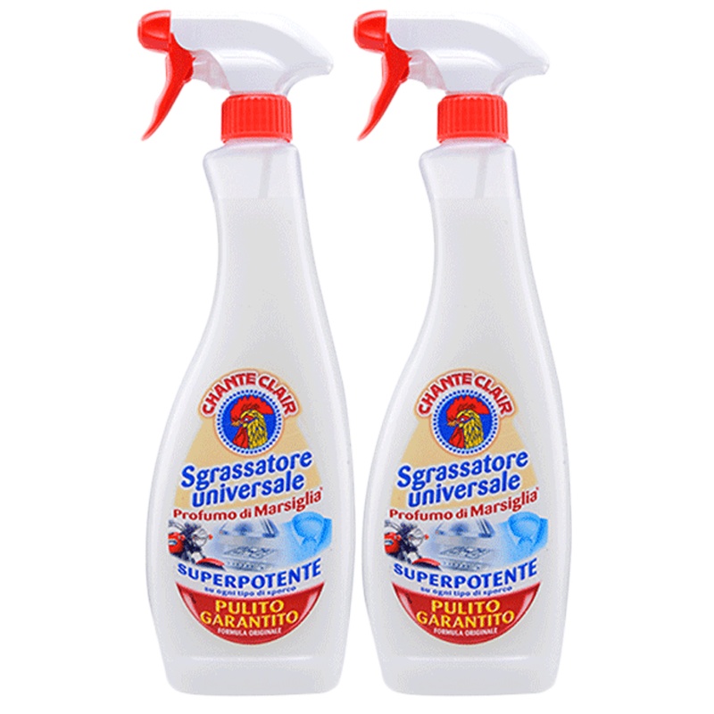 大公鸡头 欧洲进口厨房重油污清洁剂强力去污多功能油污净小白鞋清洁神器马赛味600ml*2瓶