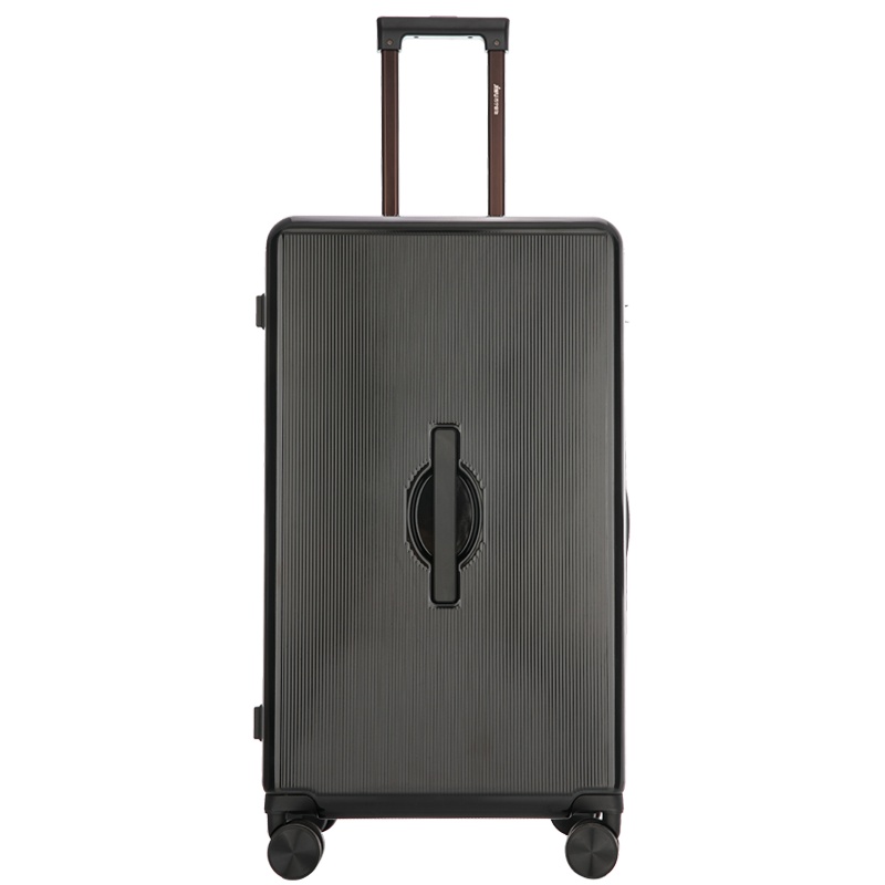 极物 PC静音万向轮拉杆箱旅行箱拉链箱 28寸 暗夜黑