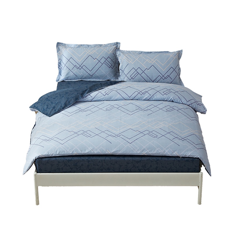 恒源祥家纺 全棉印花床笠四件套 暮光新城 床笠款180x200+25cm