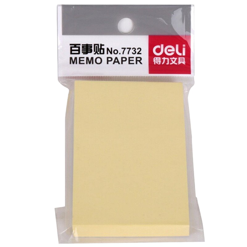 Deli/得力 7732百事便利贴 便签纸条 便签本 76*51mm 4本