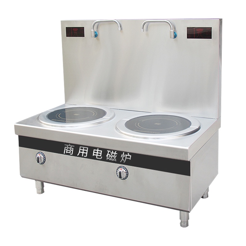 满森Masain 大功率商用电磁双平头炉15kw煲汤炉灶大型熬汤炉平面牛羊肉汤电炉灶