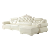 林氏木业欧式沙发小户型客厅头层牛皮真皮沙发组合整装家具2085