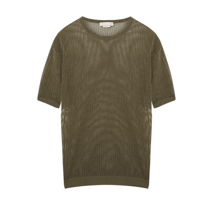 鄂尔多斯ERDOS 春夏网眼镂空女式针织衫