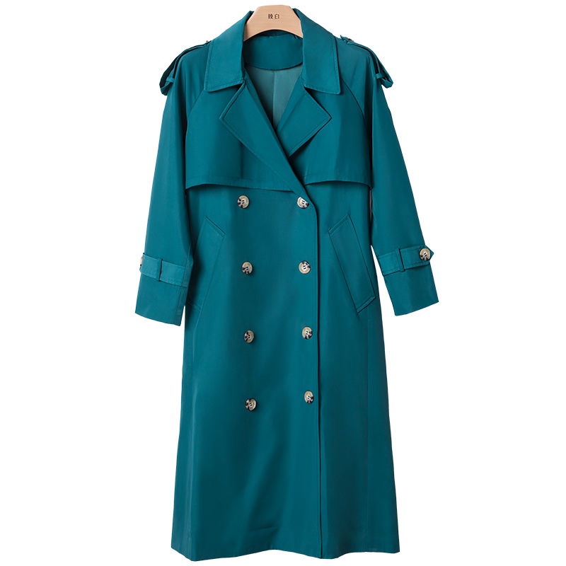 晚白2020秋冬新品通勤简约时尚帅气百搭修身显瘦职业长风衣外套女