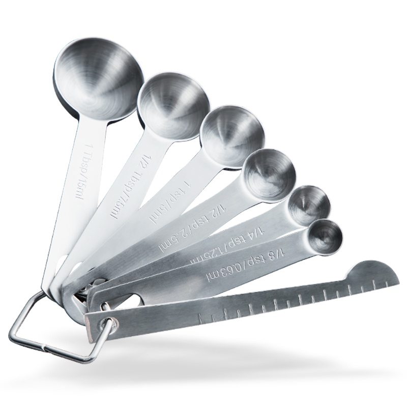 百乐思304不锈钢家用量匙量勺套装粉盐勺刻度计量勺烘焙计量工具