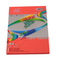旗舰/金旗舰A4彩色复印纸 80G 打印纸儿童手工折纸DIY彩纸 彩色折纸剪纸 红色 100张/包