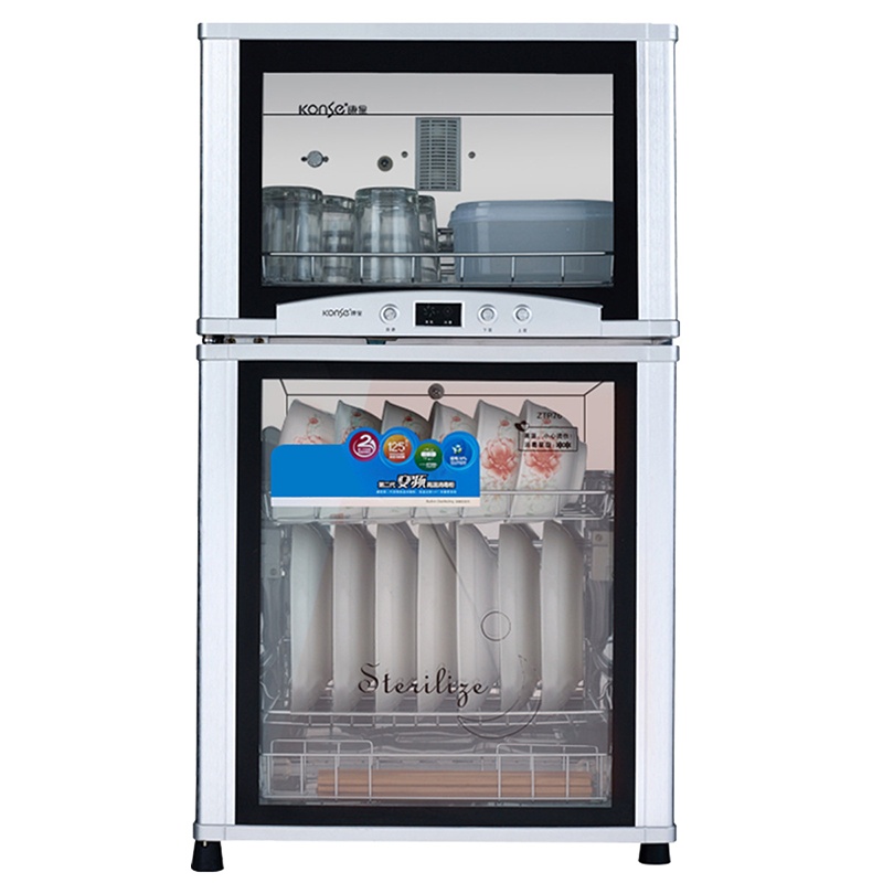 康星ZTP76-N消毒碗柜 立式家用不锈钢双门高温臭氧消毒柜碗柜正品