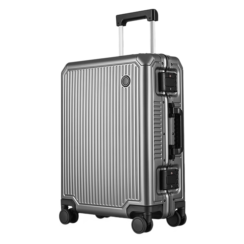 爱可乐(Echolac)铝镁合金行李箱男20寸万向轮拉杆箱女全金属旅行登机硬箱cta148无极拉杆