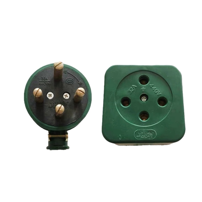 企购优品 4孔工业插座橡皮防水 32A