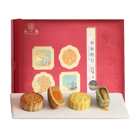 知味观蟹霸仙月饼大闸蟹组合款 礼券1888型公蟹3.5两/只母蟹2.5两/只8只 中秋月饼礼盒745g