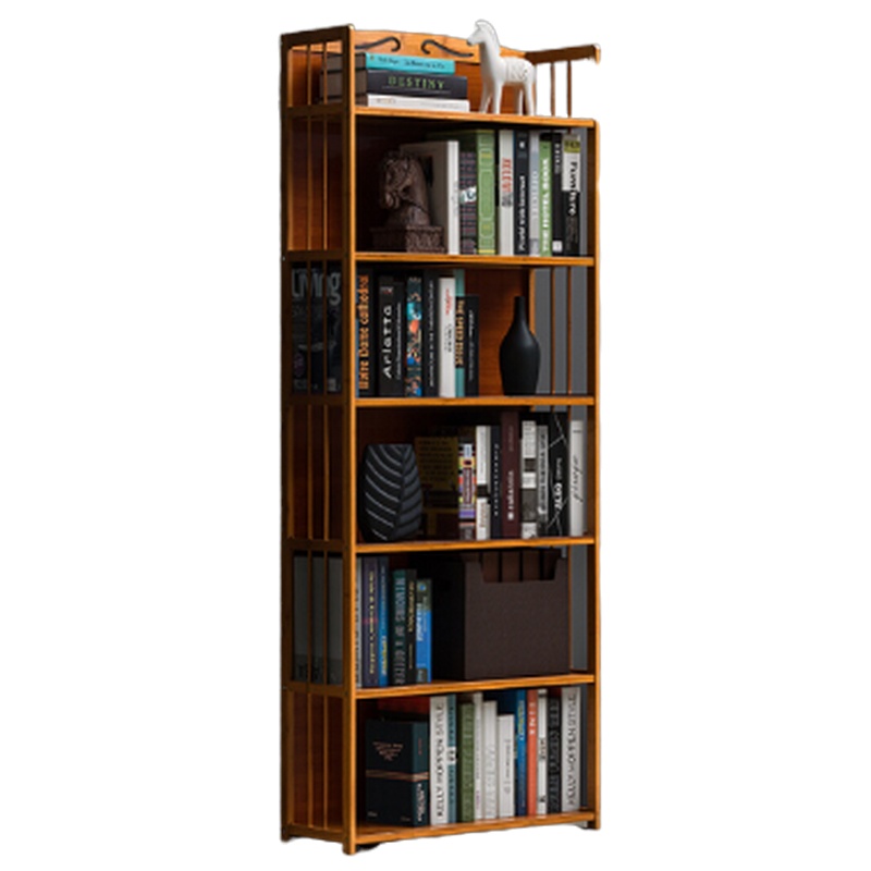 顶鸿DH-HY0583储物收纳架展示架花架书房收纳柜博古架 带封闭背板6层70cm