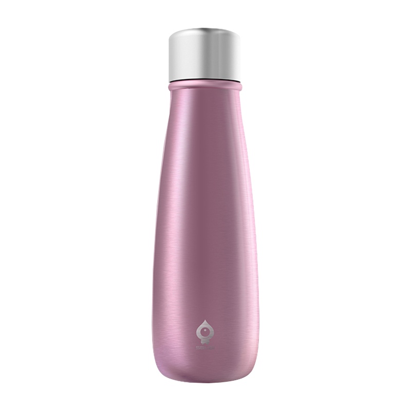 灵孜格小水怪G5智能保温杯女男士杯子便携情侣304不锈钢提醒喝水杯【浪漫紫】