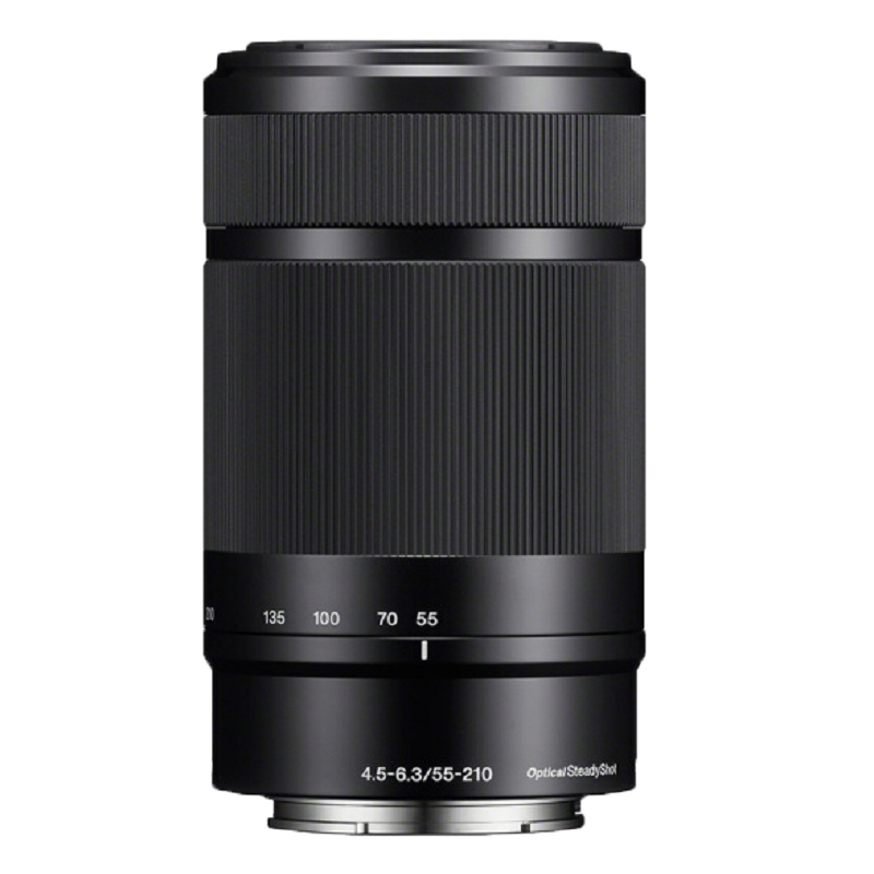 索尼(SONY)E 55-210mm F4.5-6.3 OSS APS-C画幅远摄变焦镜头 黑色 (SEL55210/B)