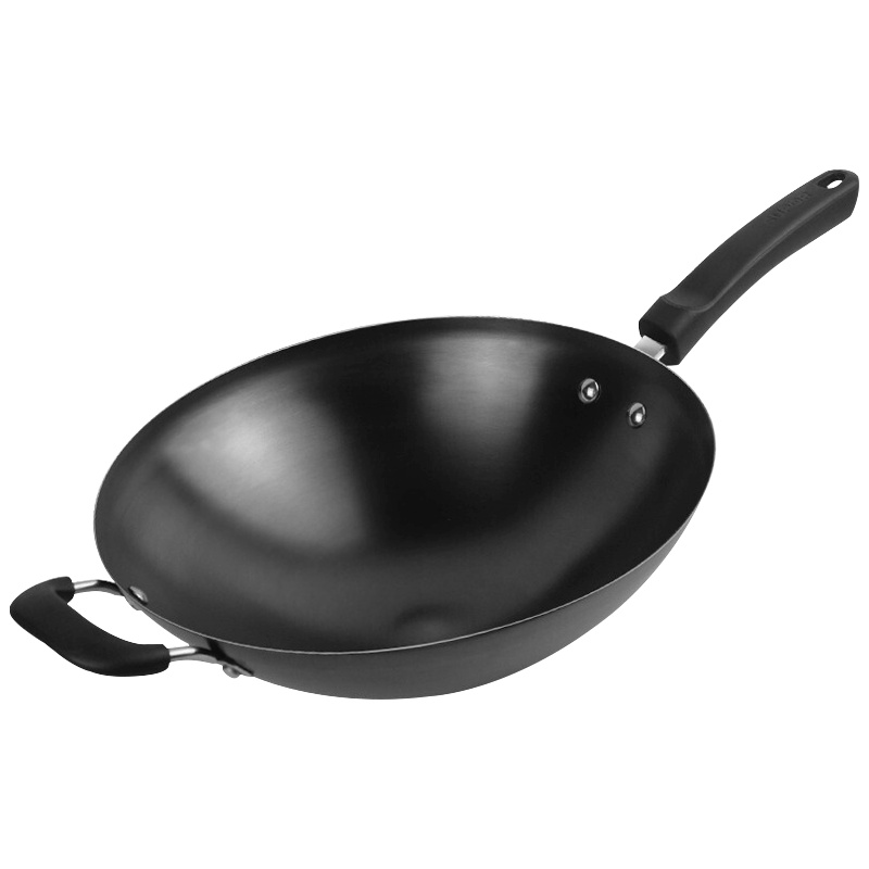 苏泊尔(Supor)真不锈爆炒铁锅(尖圆底)FC32T24 送铲子32cm锅盖