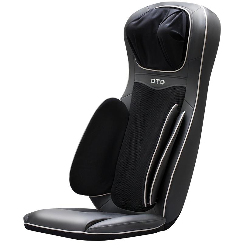 oto按摩器颈部腰部肩部背部多功能振动揉捏颈椎按摩靠垫沙发UB68-黑色