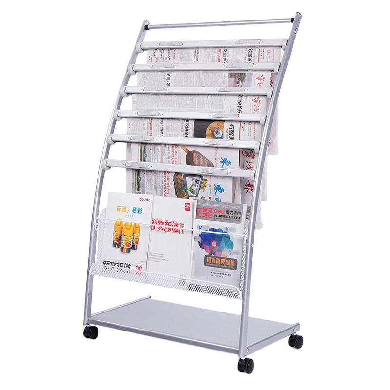 得力9303报刊架书报架资料架展示架杂志架多用型高档耐用
