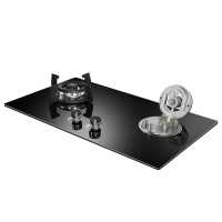 尊威燃煤气双灶网红可掀式可翻转易清洁魔碟家用嵌入式液化天然气|5.2KW直喷火+全铜火盖B034（天然气）