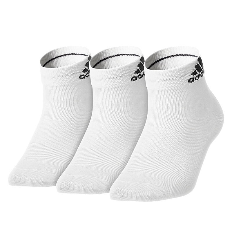 阿迪达斯（ADIDAS）男袜女袜童袜三双装运动袜训练短袜AA2320/AA2322/CF7368