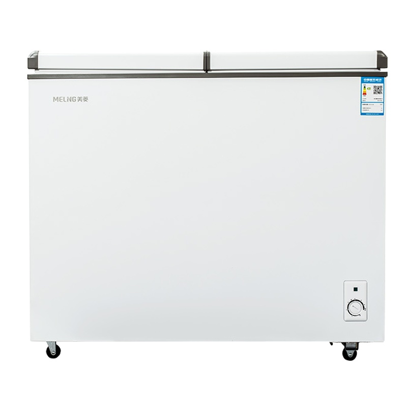 美菱(MELING) 218升 卧式冷柜 家用冰柜商用保鲜柜 双温冰柜自营 蝴蝶门冰箱柜 BCD-218AT