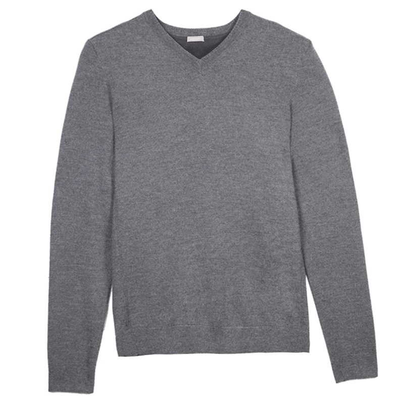 ERDOS 商务休闲男V领羊绒针织衫宽松百搭罗纹下摆