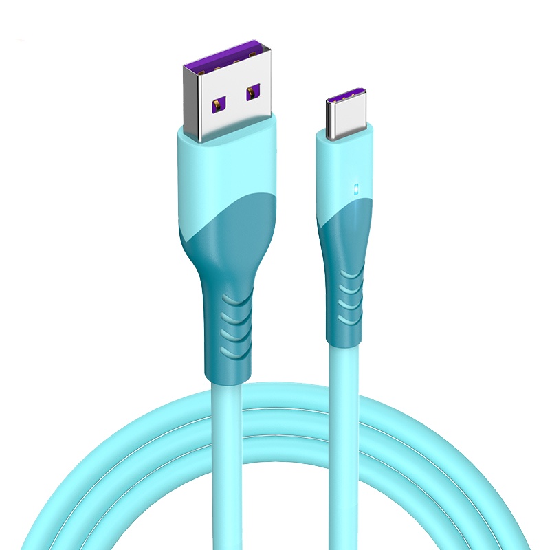塔菲克(TAFIQ)type-c数据线正品5A适用华为小米vivo塔菲克type-c液态数据线1.5m[抹茶绿]一条装