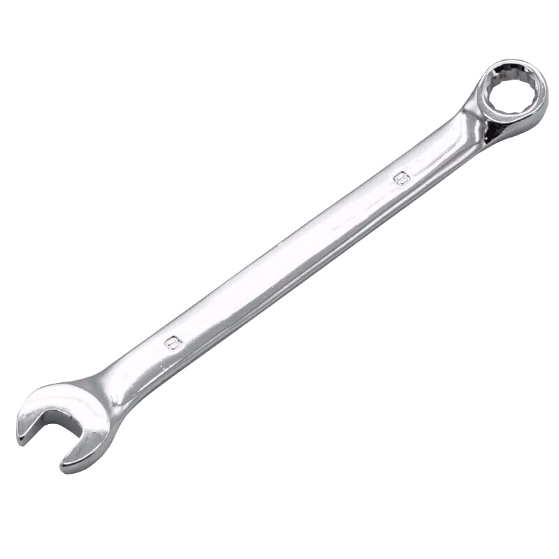 万克宝镜面全抛光两用扳手优质铬钒钢扳手 8mm W073132