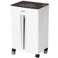 得力(deli)4级保密专业销毁碎纸机(单次20张 30L 持续20分钟 可碎卡碎光盘)9918