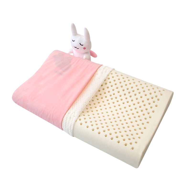 沃荷(KnowHow)泰国进口天然乳胶儿童乳胶枕防螨波浪枕青少年护颈按摩乳胶枕橡胶颈椎枕44*27