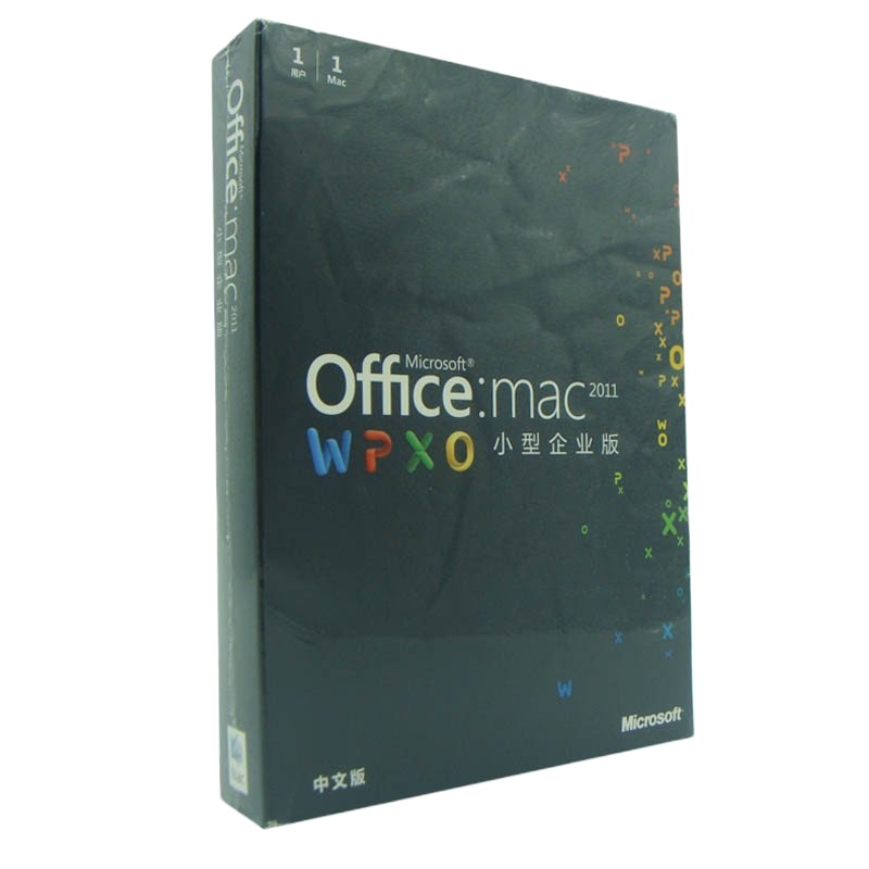 微软原装正版 苹果电脑专用软件 Office MAC 2011中文小型企业版 1用户1MAC