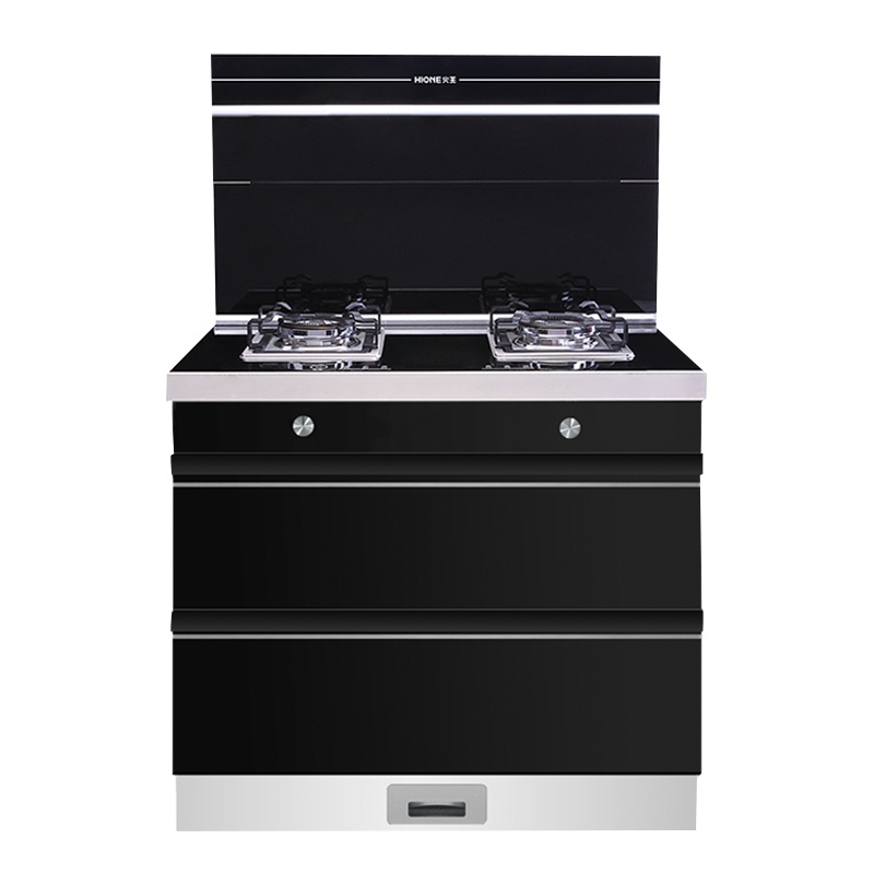 火王(Hione)90D集成灶一体灶 油烟机 燃气灶 家用二星消毒柜 4.5KW爆炒大火力 烟灶联动灶具