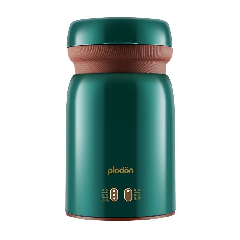 美国浦利顿(PLODON)电炖盅炖锅陶瓷燕窝炖盅隔水炖家用煲汤锅煮粥锅神器燕窝机PJ-W3F复古绿