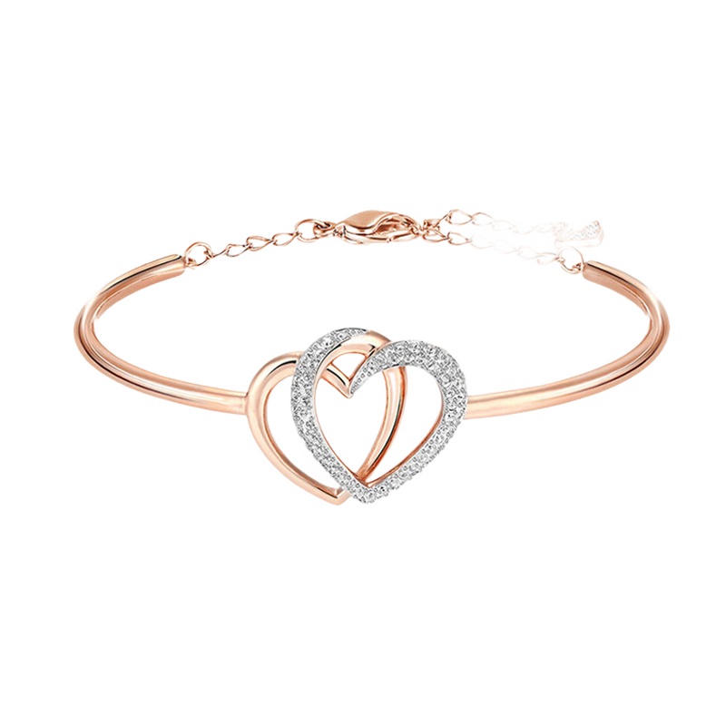 SWAROVSKI 施华洛世奇 女士时尚DearSmall人造水晶心心相印双心手链5194838