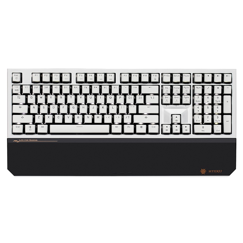 [华为认证]黑峡谷-X5-2.4G双模机械键盘-玫瑰红轴-黑白-108键PBT键帽 凯华BOX新轴