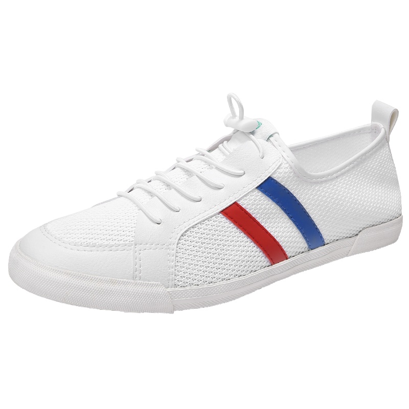 卡帝乐鳄鱼（CARTELO)男鞋 男士鞋子系带韩版潮流网面 时尚舒适轻便透气休闲板鞋