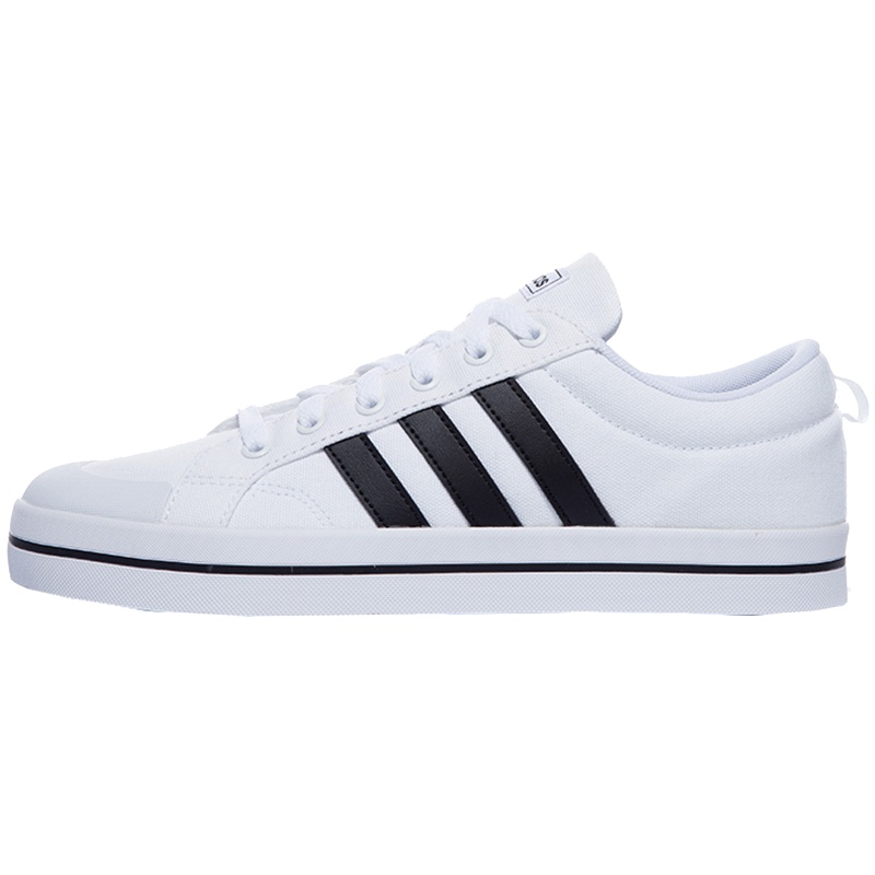 阿迪达斯NEO帆布鞋男2021新款运动鞋低帮小白鞋板鞋休闲鞋FV8086