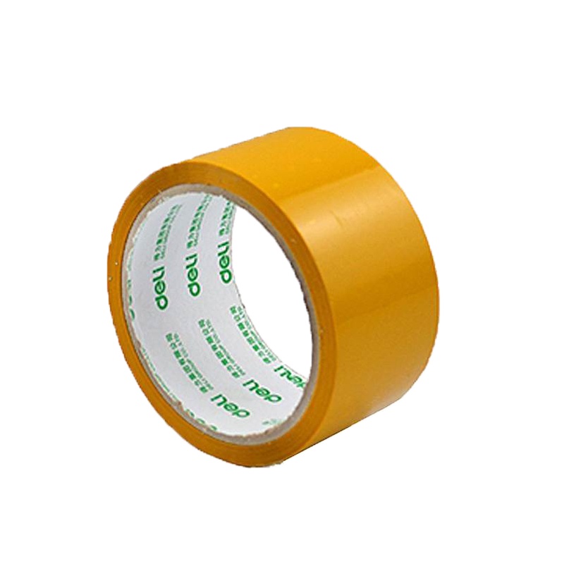 得力30237米黄色封箱胶带 48mm*36.5m打包胶带 粘性持久 6卷/筒 HB