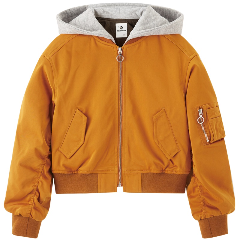 minipeace太平鸟童装男童外套棒球服连帽外套儿童夹克潮装春秋