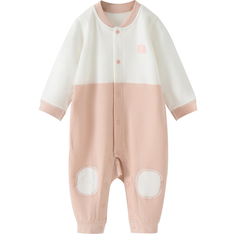 童泰(TONGTAI)2020年新款四季3-18月新生婴儿男女宝宝纯棉家居连体衣闭裆对开哈衣