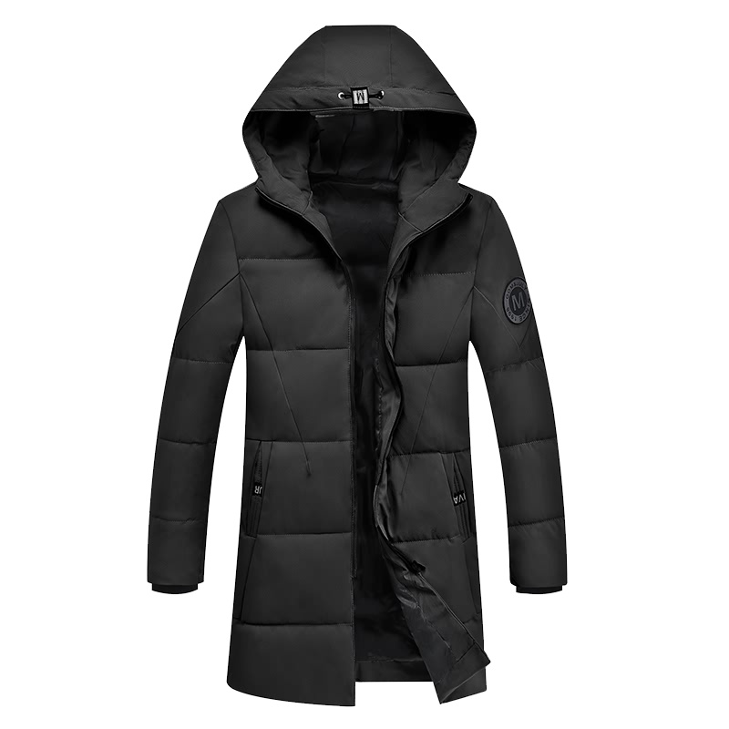 花花公子（PLAYBOYICON）中青年男士棉服修身纯色外套休闲加厚连帽棉衣