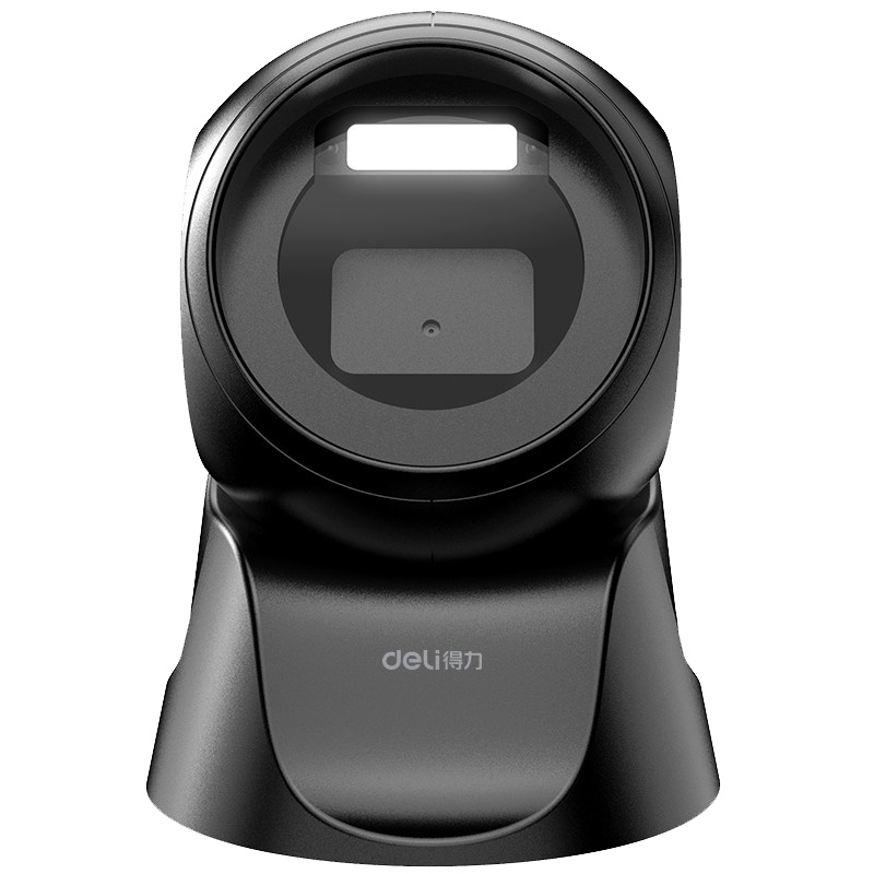 得力((deli)14963收款扫码枪超市收银二维码扫描机微信收款激光条码扫码器扫描枪 手机屏幕扫码 黑