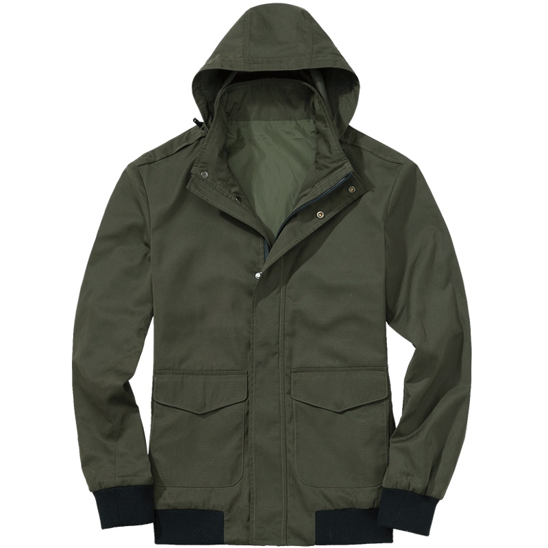 千纸鹤男夹克修身纯色立领 2018新款秋季飞行员茄克韩版外套3323