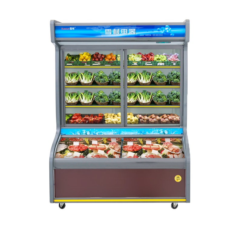 雪村(Xuecun)HY-1600H 豪华款点菜柜 商用展示柜 上冷藏 下冷冻柜 保鲜柜 麻辣烫柜 冰柜 商用冷柜
