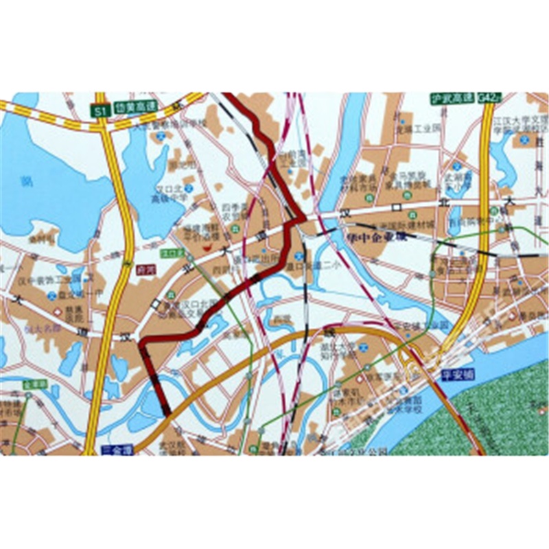 得力(deli) 地图挂图(湖北省+武汉市一体双面)