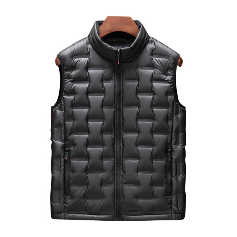 雅鹿男装冬季新品90白鸭绒防寒保暖无袖男士马甲羽绒服151YW033