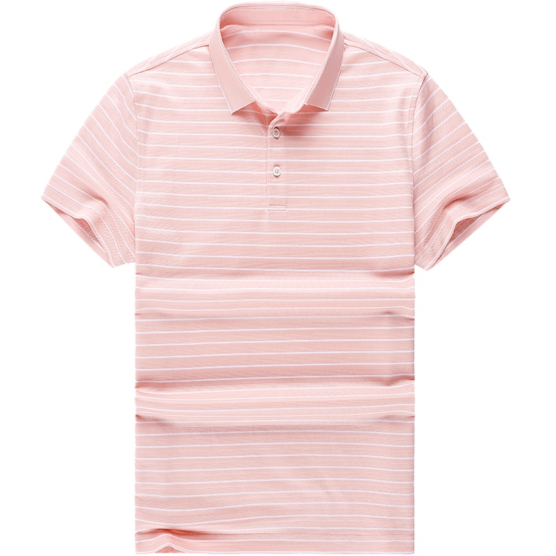 布先生短袖T恤 丝光棉时尚条纹翻领丅恤休闲夏装衣服男AT10129