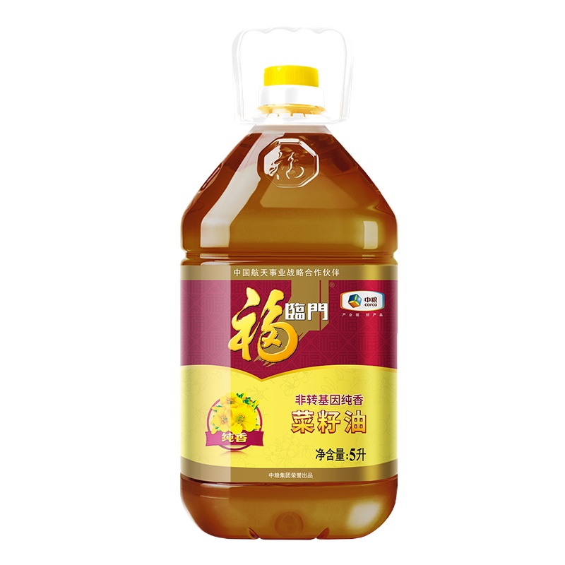 福临门 食用油 非转基因 纯香菜籽油 5L