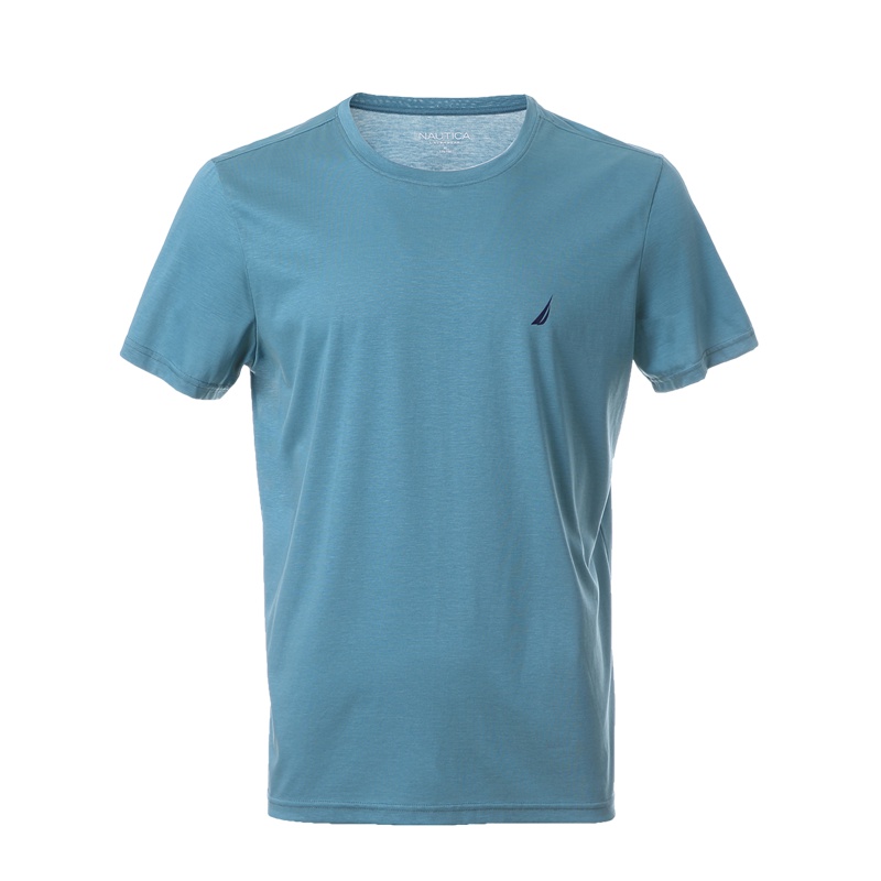 诺帝卡/Nautica男士丝光打底圆领短袖上衣