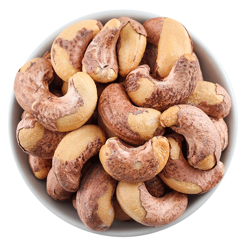 [金盘古 带衣腰果250g]带衣腰果盐焗生腰果仁250g连罐原味腰果仁新货大颗粒