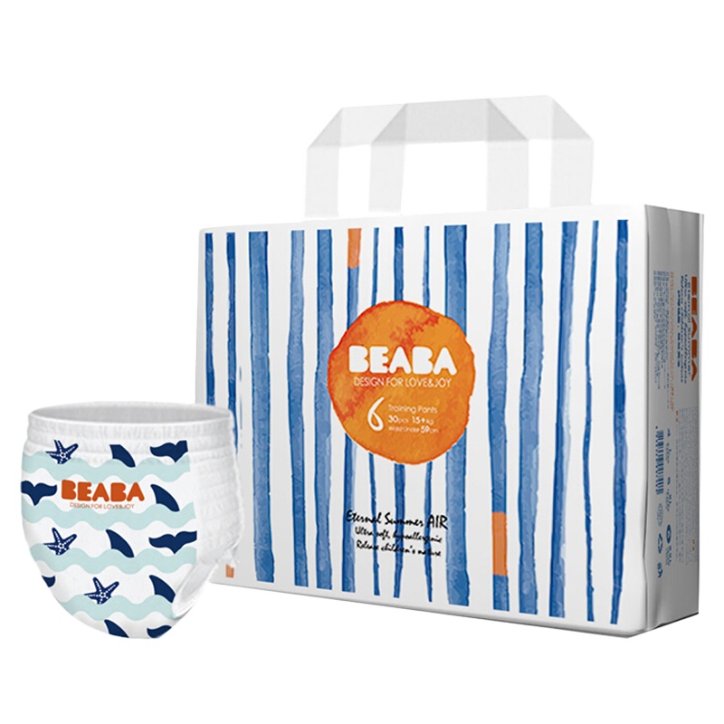 Beaba碧芭宝贝盛夏光年拉拉裤【XXL码】超薄透气宝宝学步裤尿片 拉拉裤XXL30片(15kg以上）