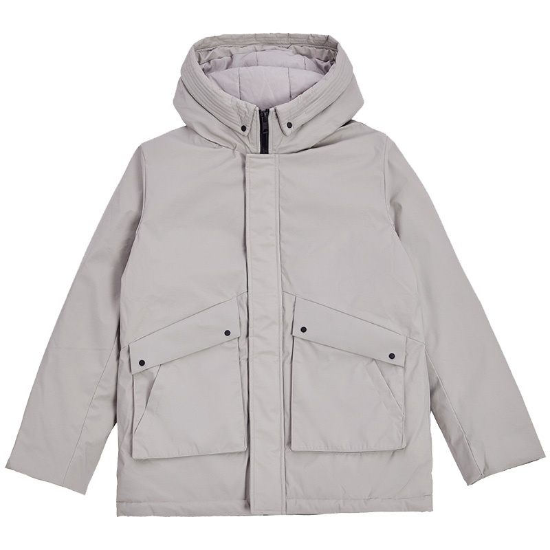 鸭鸭(yaya) 冬季新款男士连帽短款工装羽绒服青年休闲加厚保暖外套